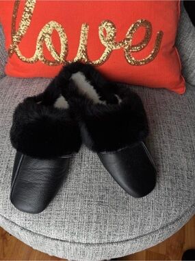 Black Cow leather Slip-On Women’s Mules